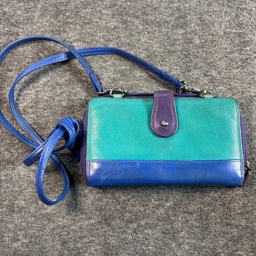 Vintage Y2K RFID Ladies Buttery Soft Genuine‎ Leather Multi Color Wallet India